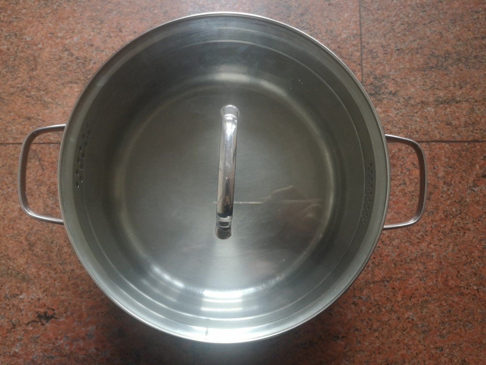 Masterchef Kookpan RVS met Deksel - 24cm diameter, 11cm hoog, Huis en Inrichting, Ophalen, Gebruikt, Rvs, Kookpan