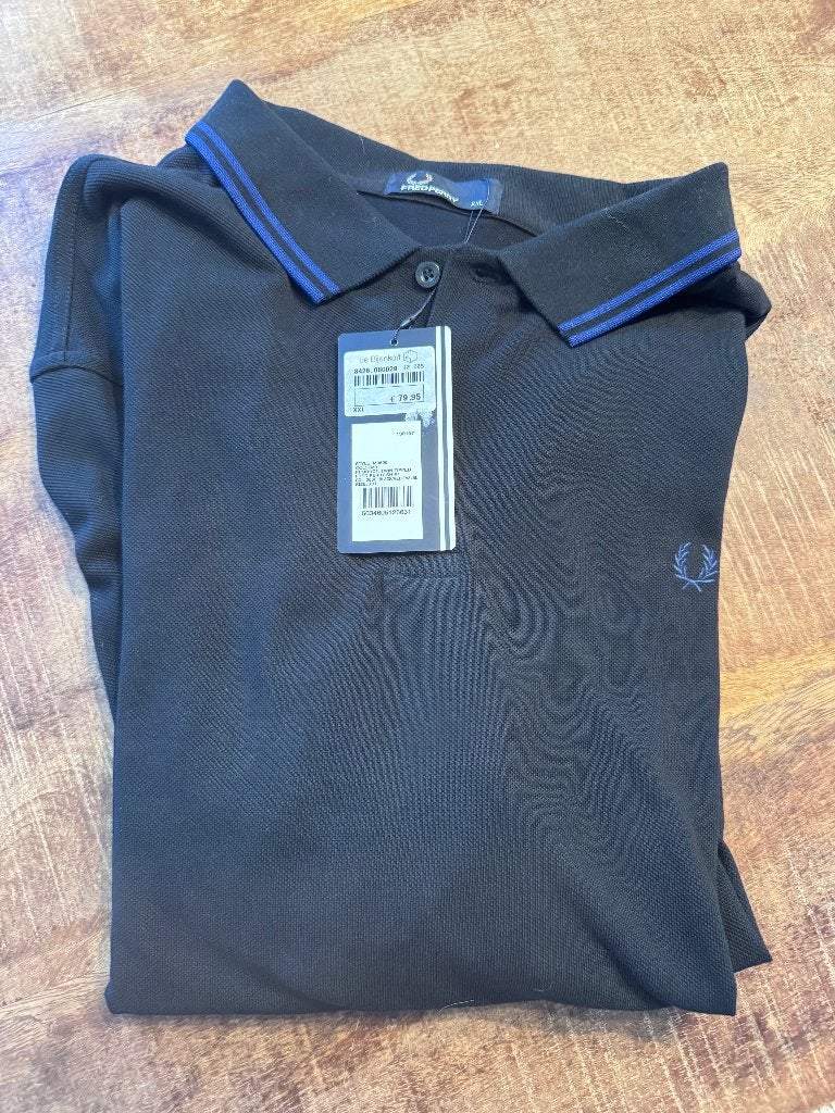 FRED PERRY polo shirt korte mouwen nooit gedragen XXL, Kleding | Heren, Polo's, Verzenden, Zwart, Nieuw, Overige maten