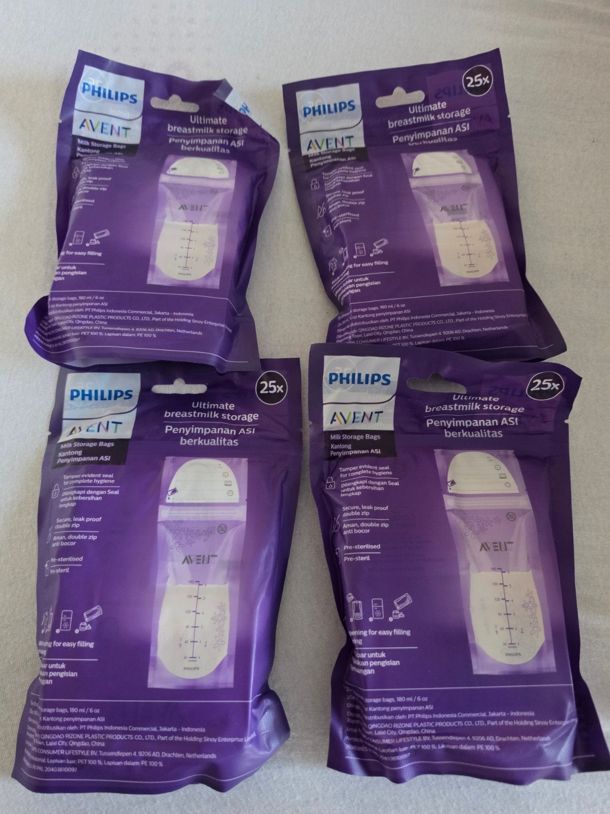 Philips Avent Moedermelk Bewaarzakjes (4x25 stuks), Kinderen en Baby's, Bewaarbakje, Nieuw, BPA-vrij, Philips Avent