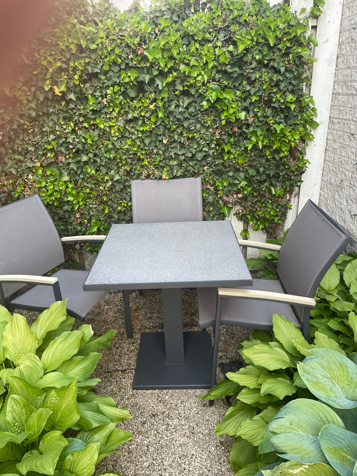 Tuinsetje, Tuin en Terras, Tuinsets en Loungesets, Ophalen, Zo goed als nieuw, 3 zitplaatsen, Tuinset