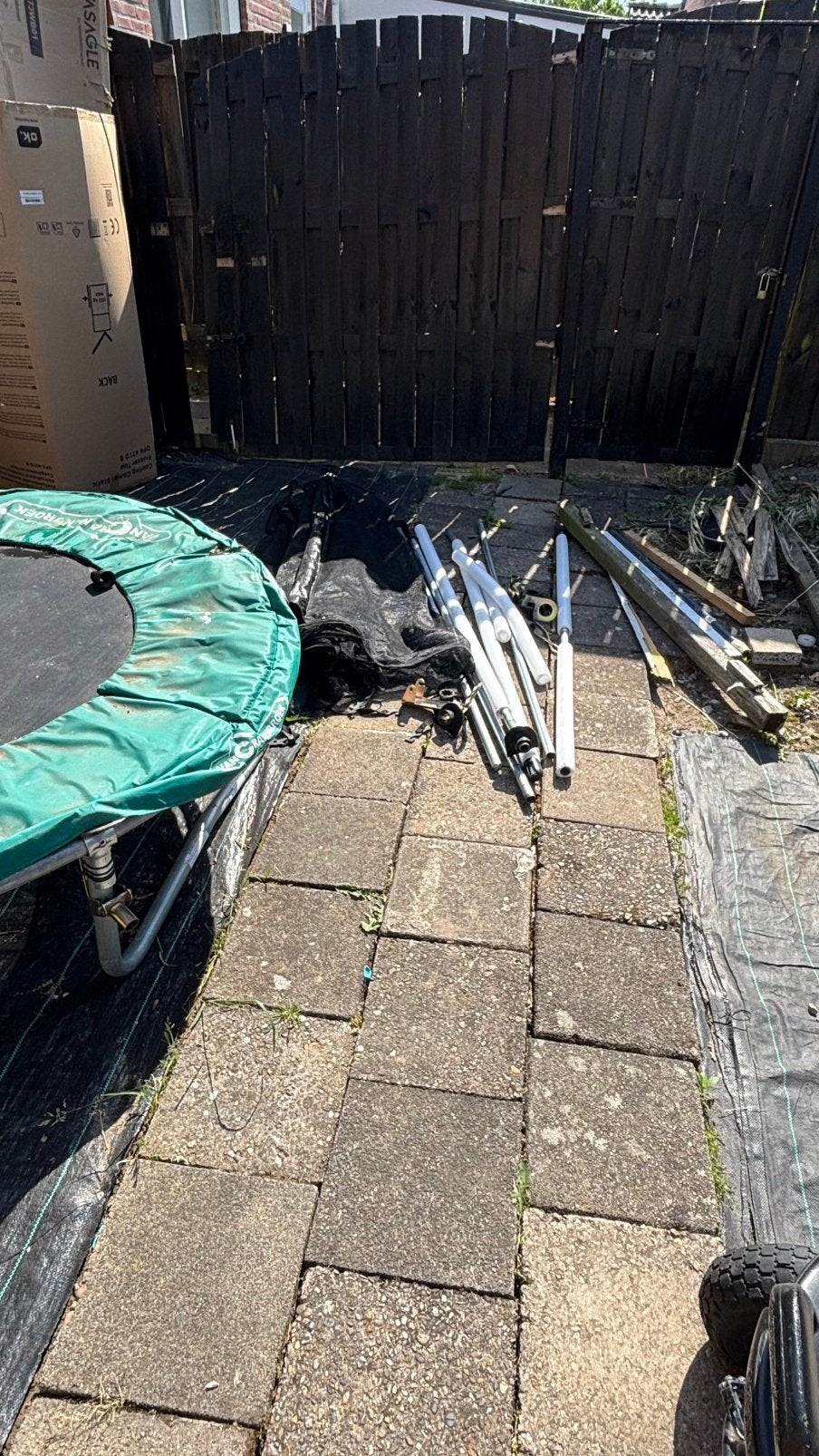 Gratis trampoline, Ophalen of Verzenden, Zo goed als nieuw
