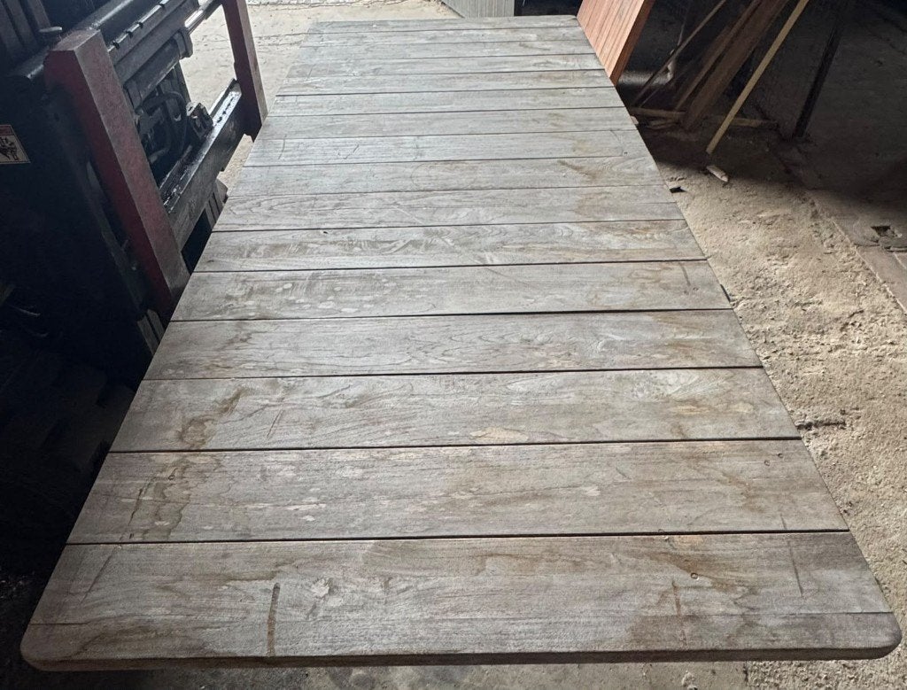 Teak tafelbladen 2.40m x 1m x 3 cm dik, Ophalen, Nieuw, 180 tot 250 cm, Overige typen
