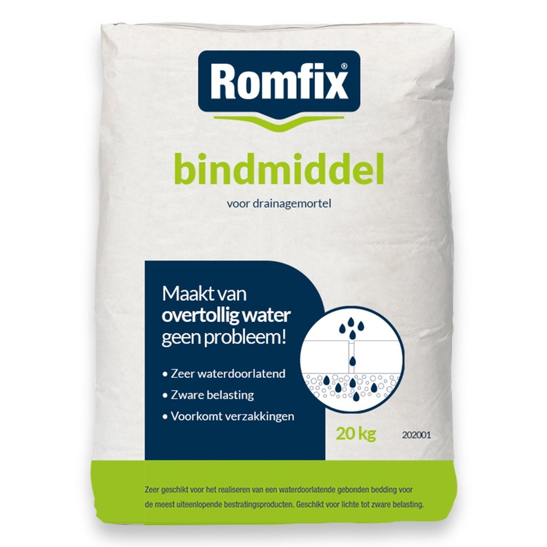 ACTIE Romfix Bindmiddel 20kg (t.b.v. Drainage mortel), Ophalen, Nieuw, Overige materialen, Overige typen