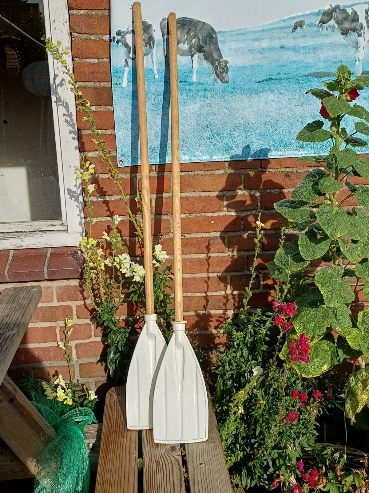 2 peddels, Watersport en Boten, Peddels, Ophalen, Gebruikt, Enkelbladige peddel