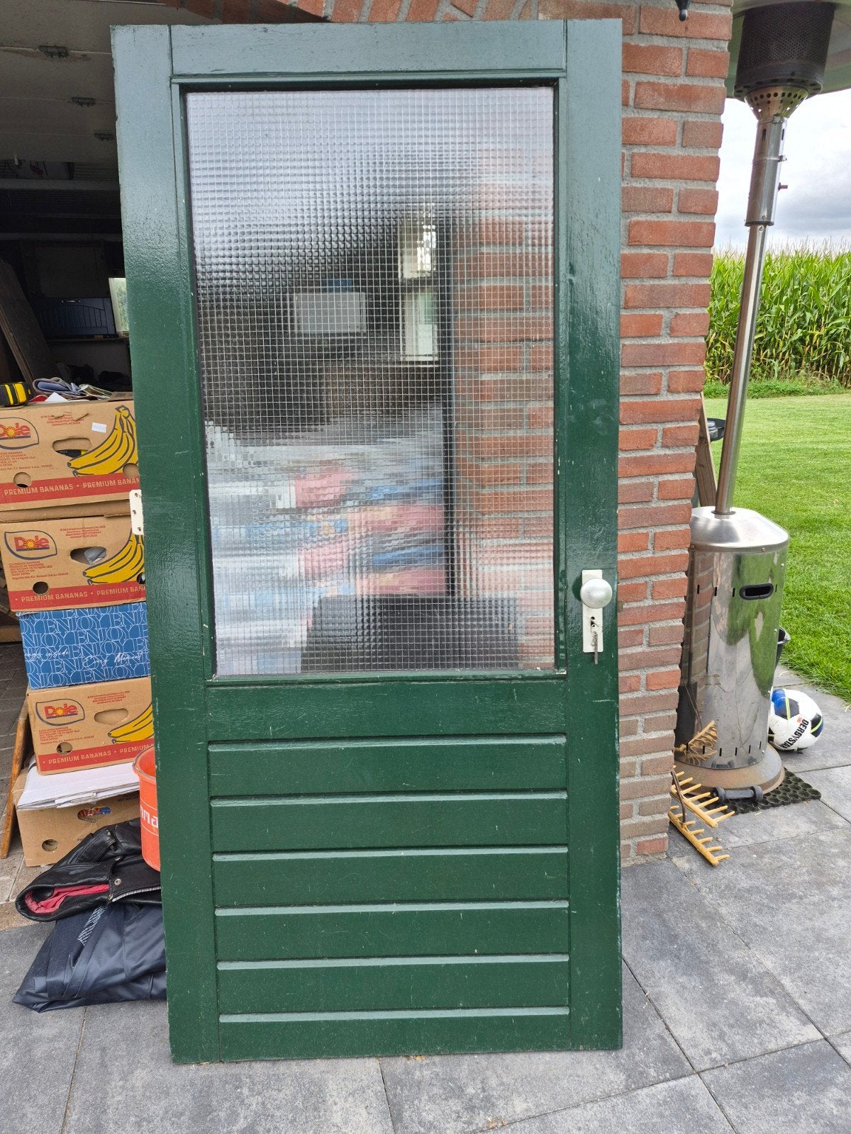 Buitendeur van 92 cm breed en 198 hoog., Ophalen, Gebruikt, 80 tot 100 cm, Minder dan 200 cm