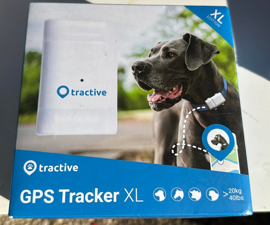 Te koop GPS tracker XL  Tractive, Ophalen of Verzenden, Zo goed als nieuw