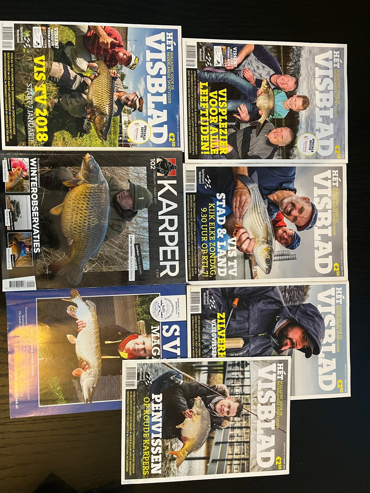 Visblad en Karper Magazine Collectie (7 stuks), Ophalen of Verzenden, Zo goed als nieuw, Overige typen