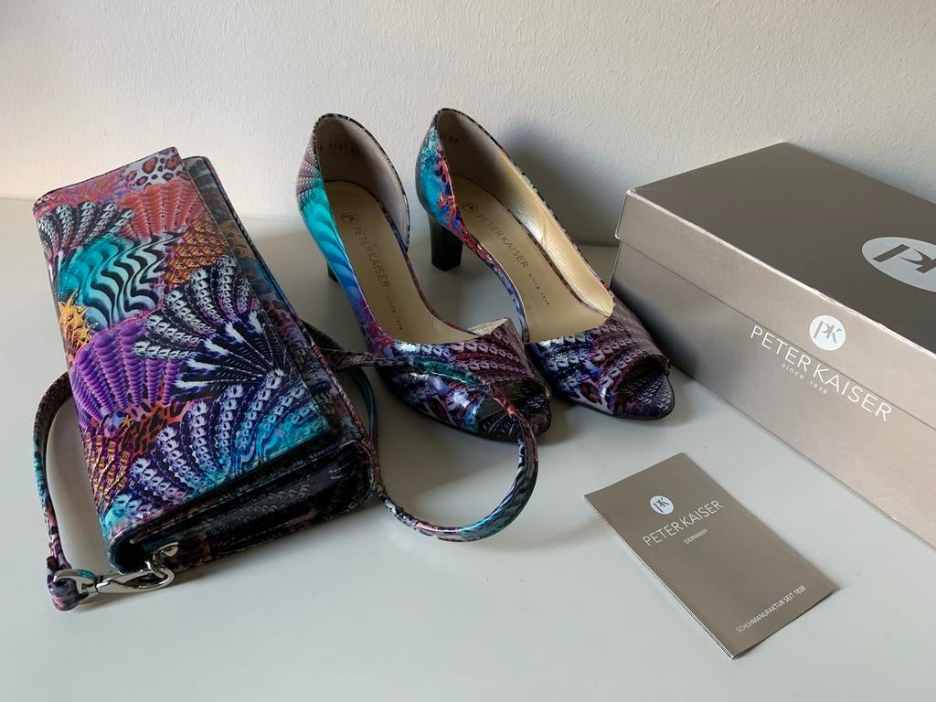 Lederen pumps en schoudertas PETER KAISER 6/39 - nieuwstaat, Kleding | Dames, Schoenen, Ophalen of Verzenden, Zo goed als nieuw