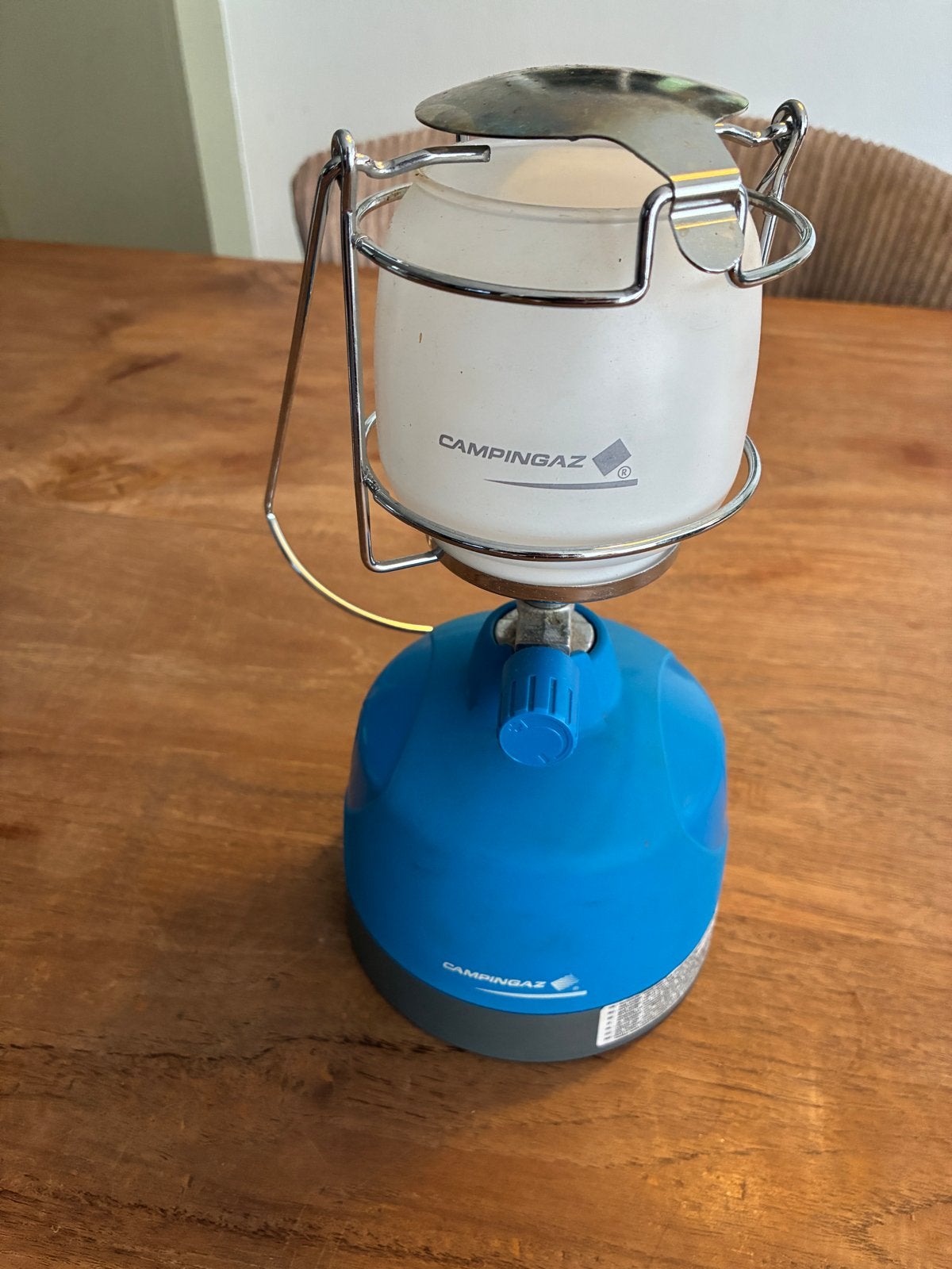 Campingaz Bleuet CV270L gaslamp - 80 watt campinglamp, Ophalen of Verzenden, Gebruikt