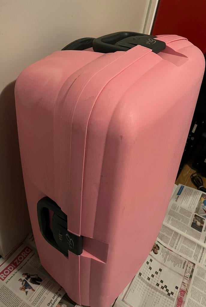 Samsonite Style XL grote roze / pink koffer, Ophalen, Hard kunststof, 45 tot 55 cm, Zo goed als nieuw