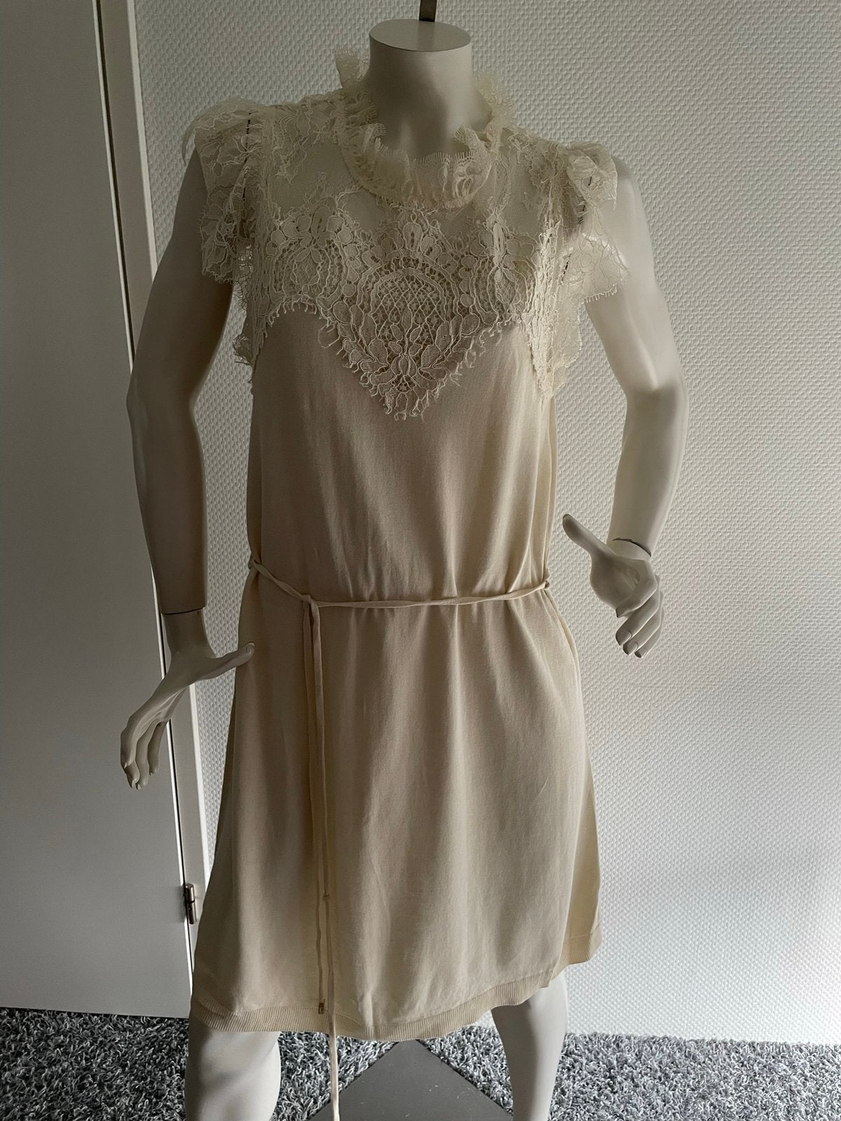 Twinset jurkje met kant maat l, Beige, Maat 42/44 (L), Ophalen of Verzenden, Zo goed als nieuw
