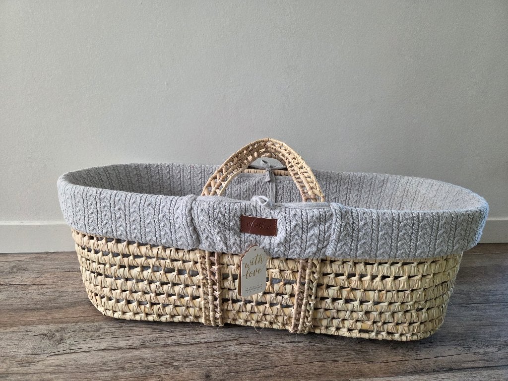 Nieuwe mozesmand The Little Green Scheep incl matrasje, Ophalen, Nieuw, Wieg