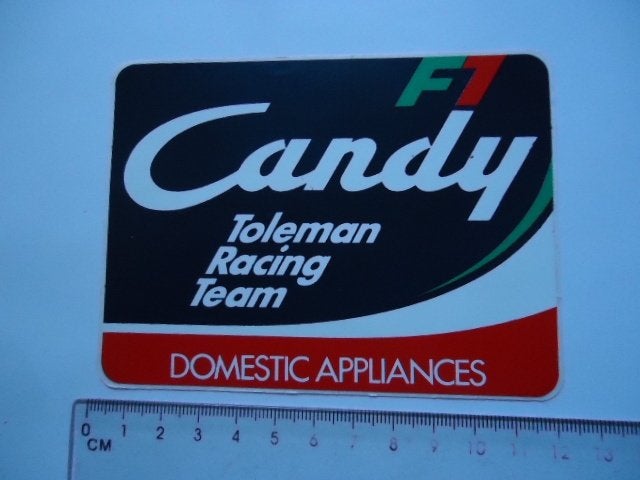 sticker oud CANDY F1 Toleman Racing Senna Ayrton Formule 1, Verzenden, Zo goed als nieuw, Bedrijf of Vereniging