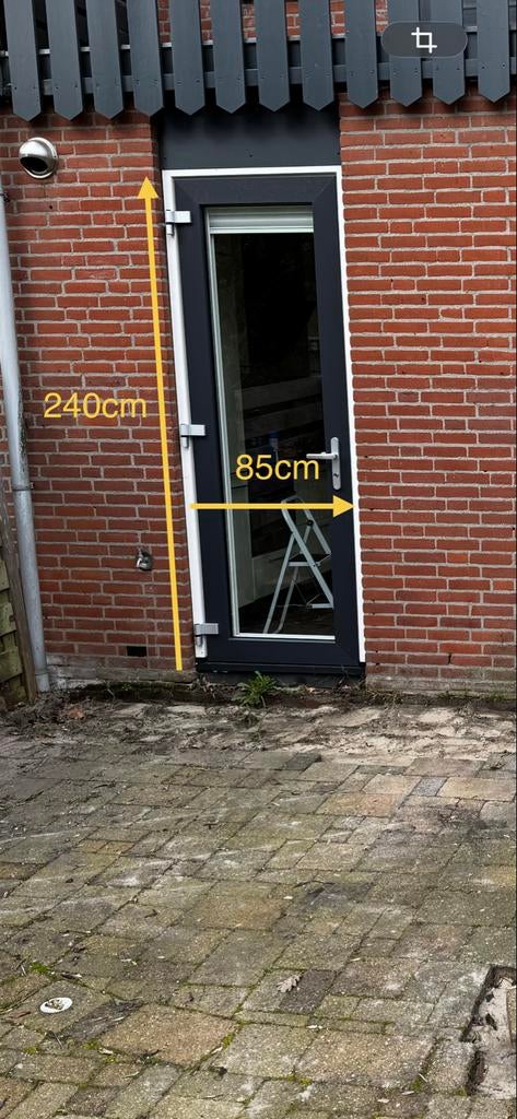 Nagenoeg nieuwe kunststof achterdeur met kozijn en kiepraam, Doe-het-zelf en Verbouw, Deuren en Horren, Ophalen, Kunststof, 80 tot 100 cm