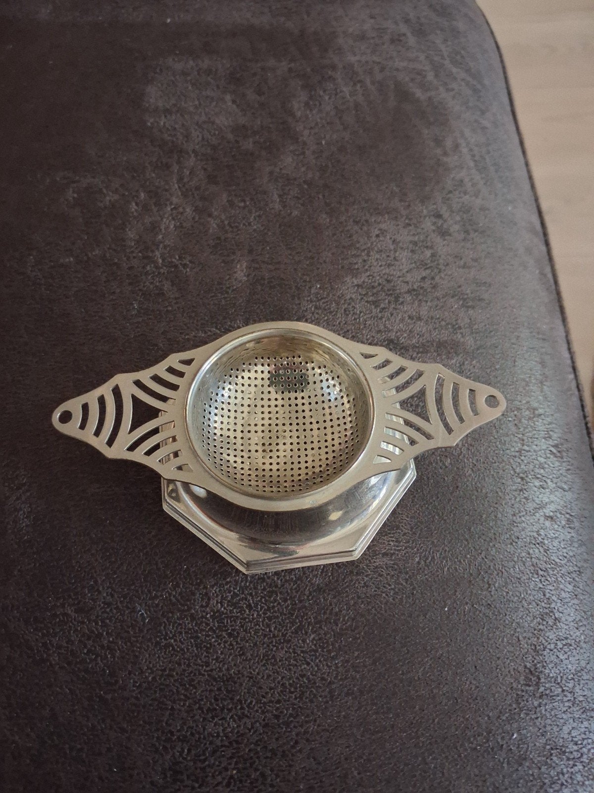 Vintage theezeef met lekbakje, Antiek en Kunst, Ophalen of Verzenden