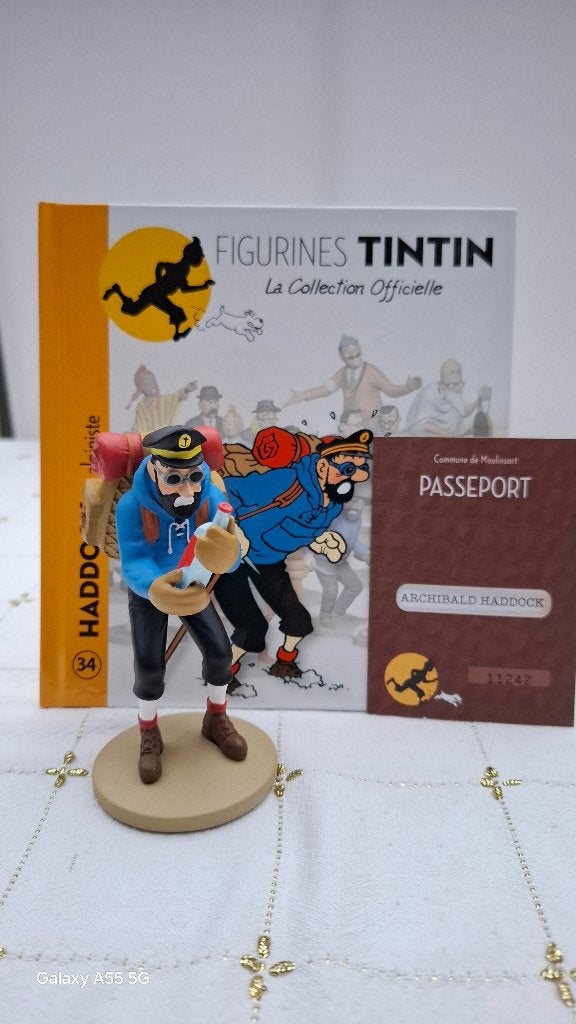 Beeldje Kuifje Tintin nr 34, Ophalen of Verzenden, Kuifje, Zo goed als nieuw, Beeldje of Figuurtje