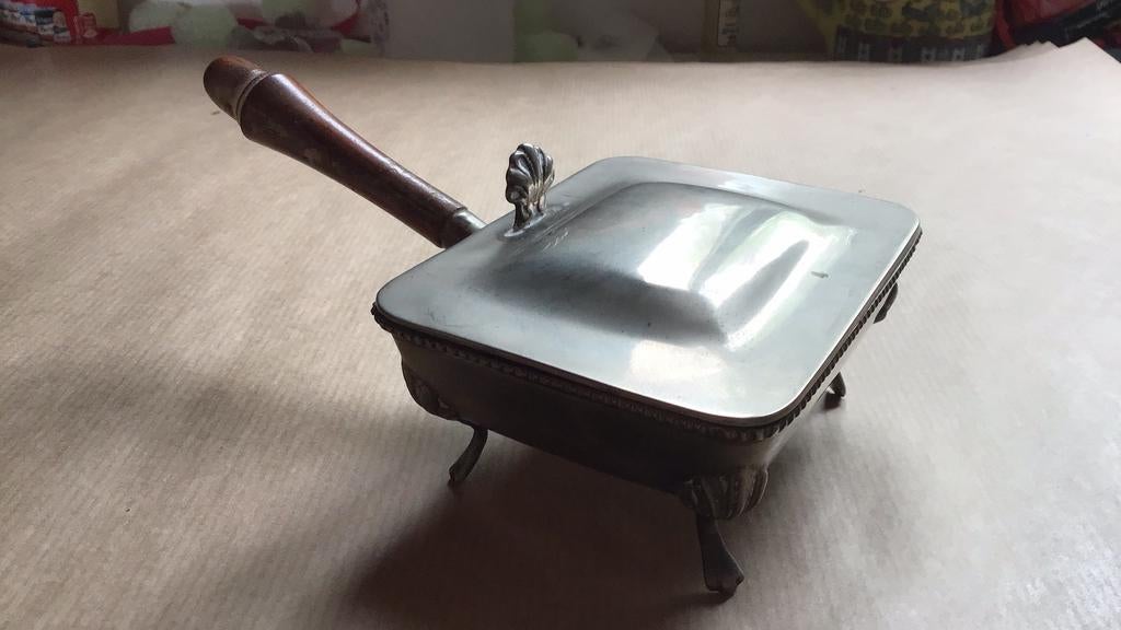 Silent butler   Verzilverd metalen asbal leger, Antiek en Kunst, Ophalen of Verzenden