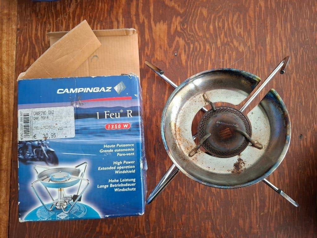 Campingaz gaskoker met windvanger + campingaz, Caravans en Kamperen, Kampeeraccessoires, Ophalen, Gebruikt