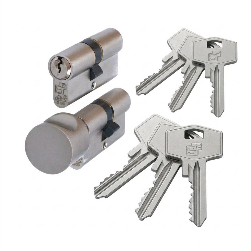 S2 setje Cilinder en Knopcilinder 30/30 SKG** gelijksluitend, Ophalen of Verzenden, Nieuw, Slot