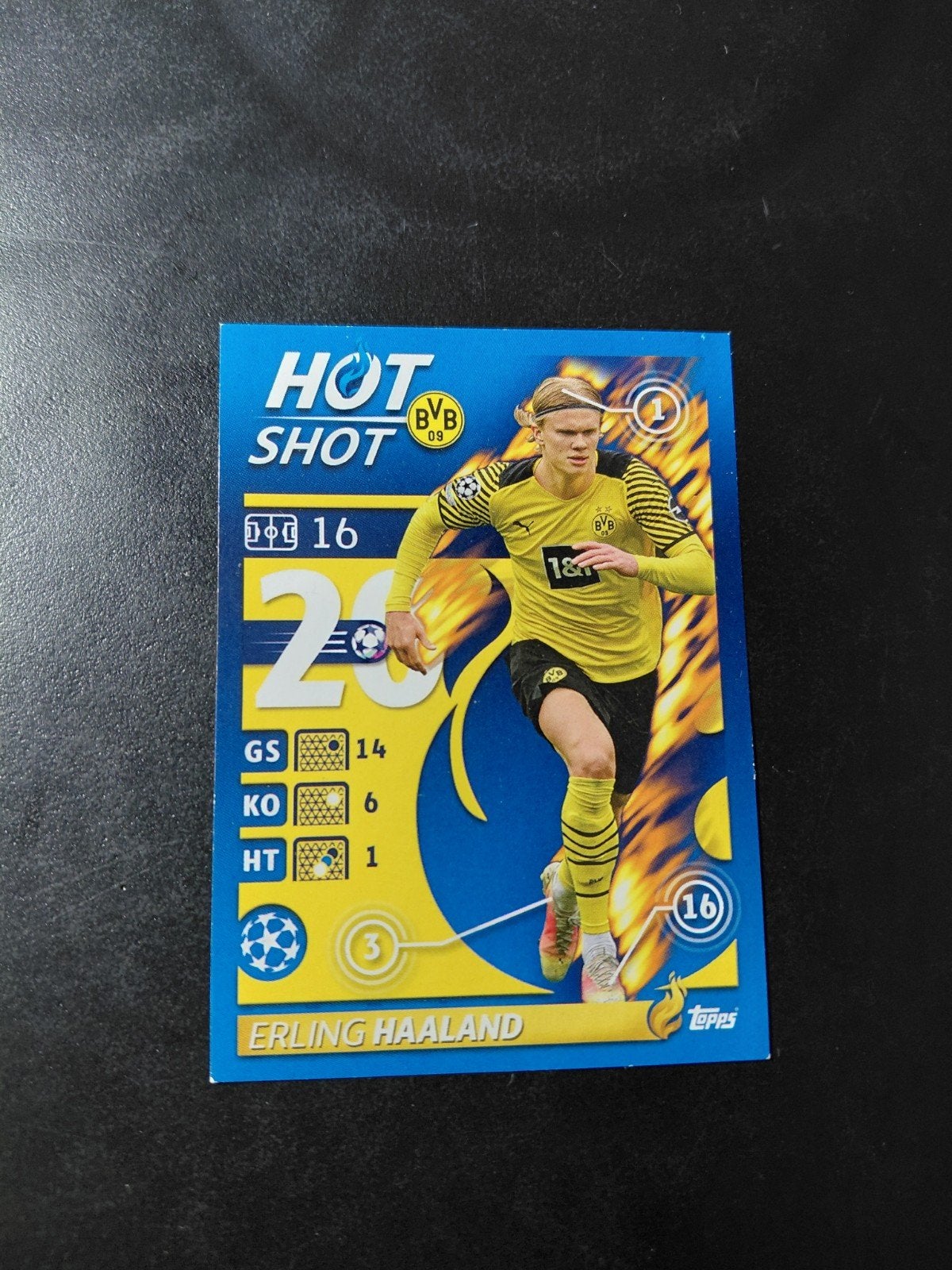 Erling haaland (dortmund) topps 2021/22 hot shot, Verzenden, Nieuw, Buitenlandse clubs, Spelerskaart