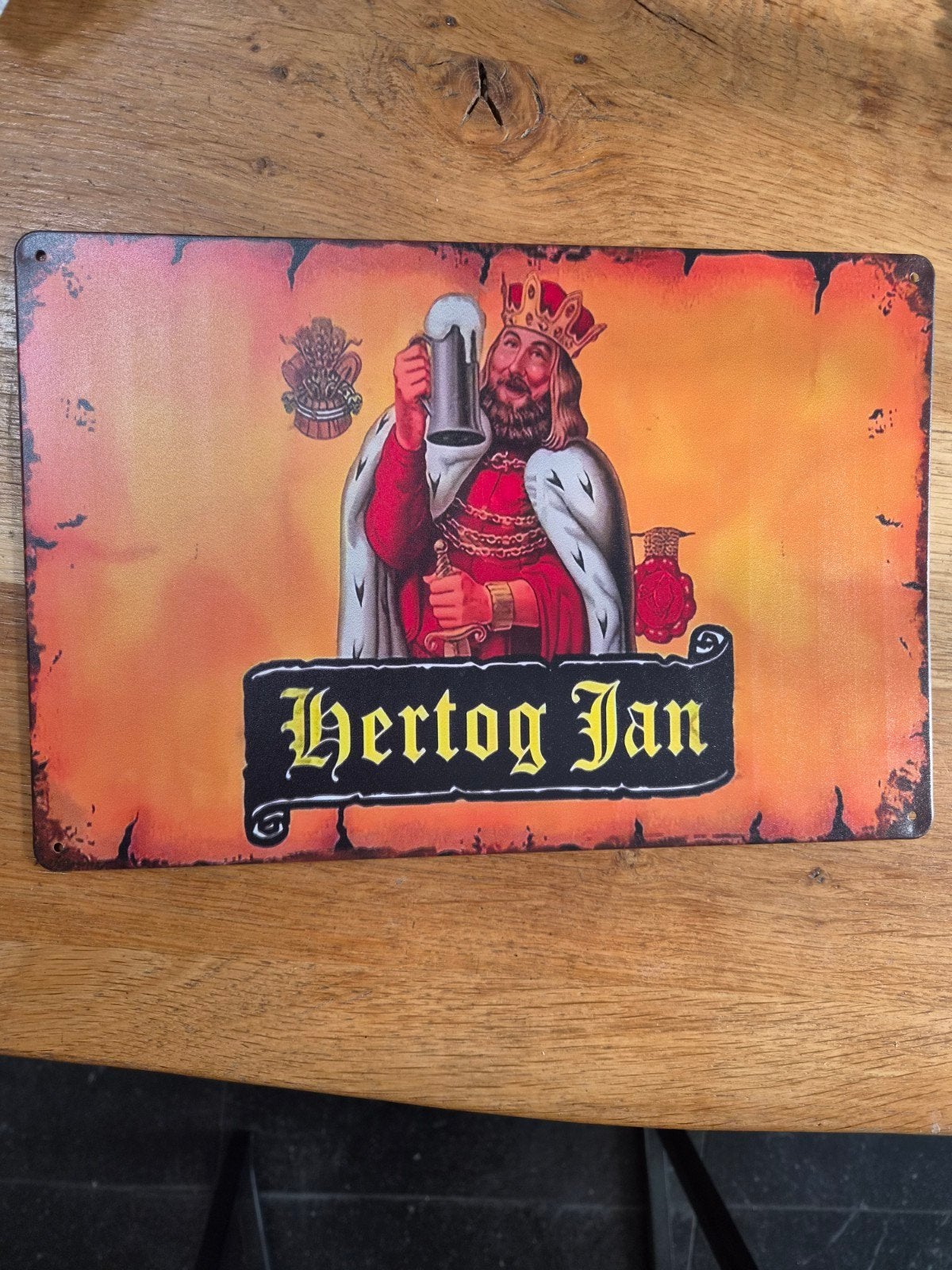 Hertog Jan bord - 20x30 cm, nieuw, Vintage, Meerkleurig, Nieuw, Ophalen of Verzenden