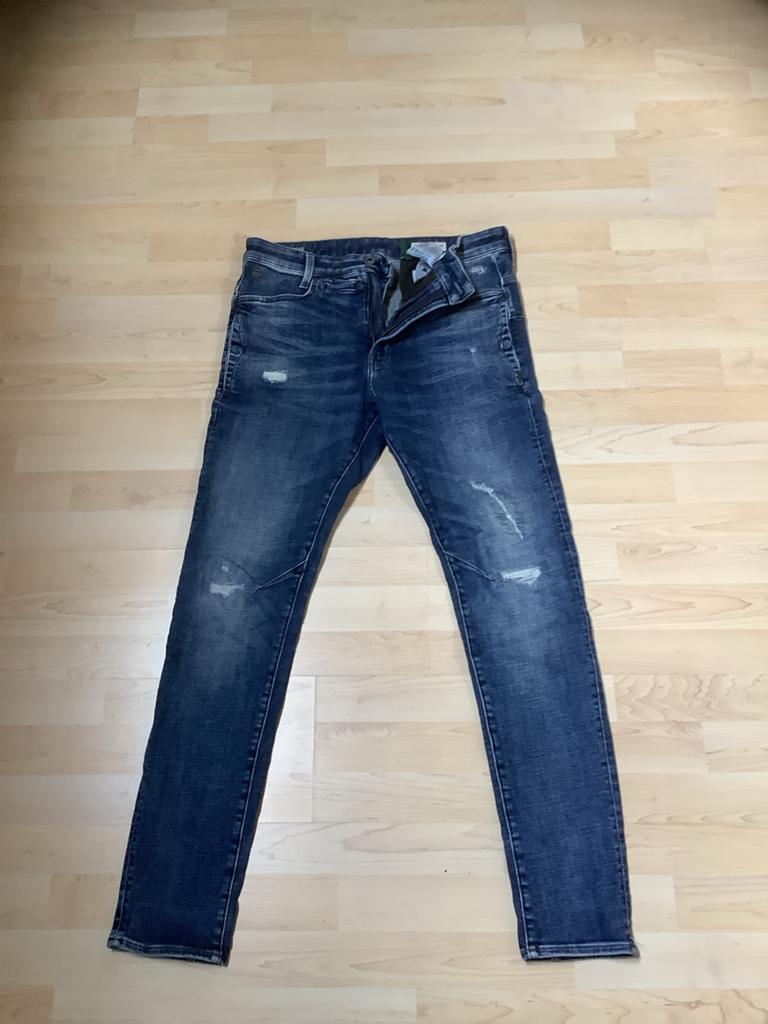 G-Star RAW D-STAQ 3D Slim Jeans - W33/W34, Ophalen of Verzenden, Zo goed als nieuw, Blauw, W33 - W34 (confectie 48/50)
