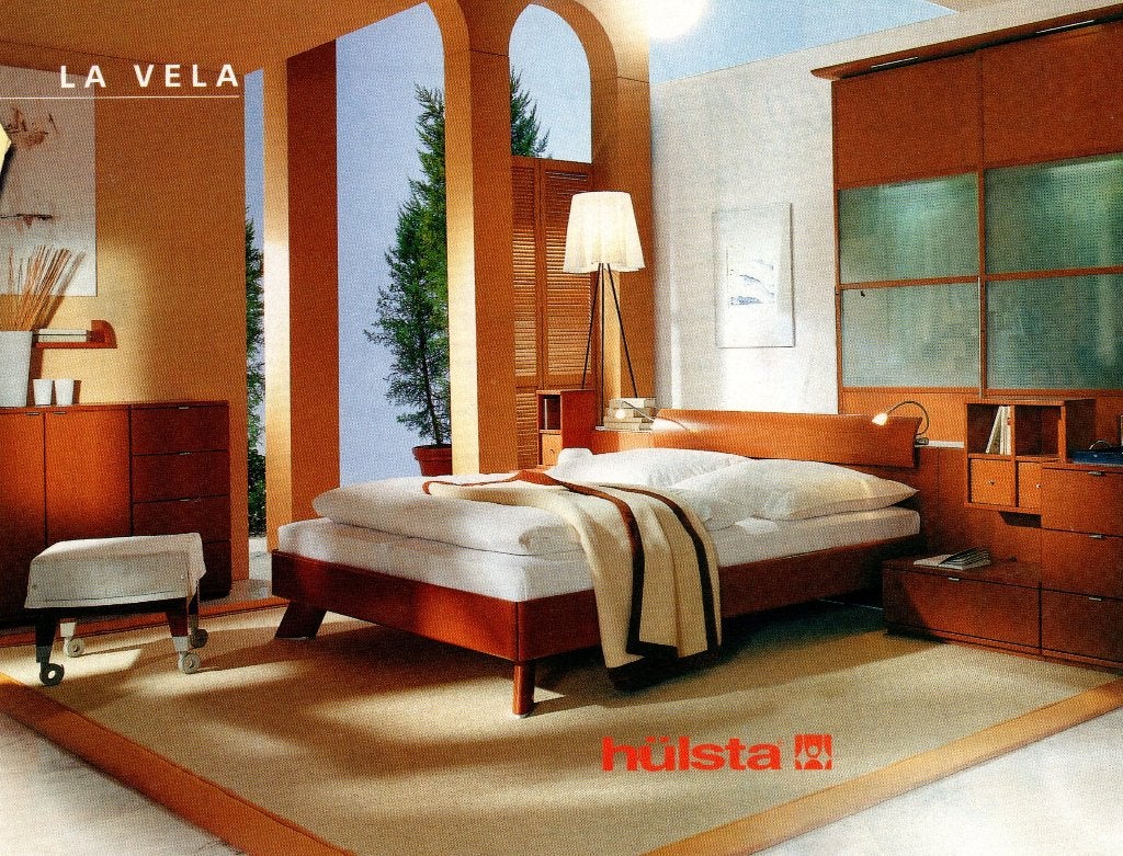 Hülsta La Vela Complete Slaapkamer | Ledikant + Commodes, Ophalen, Zo goed als nieuw, Tweepersoons, Italiaans
