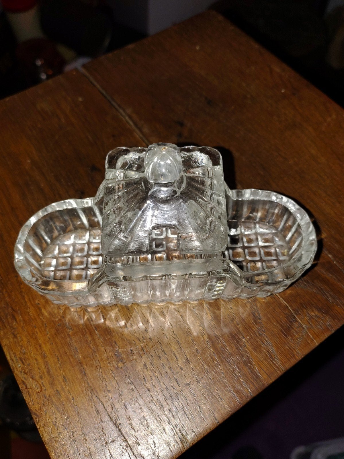 Vintage Art Deco Glazen Menagesetje / Specerijenstel, Antiek en Kunst, Ophalen of Verzenden