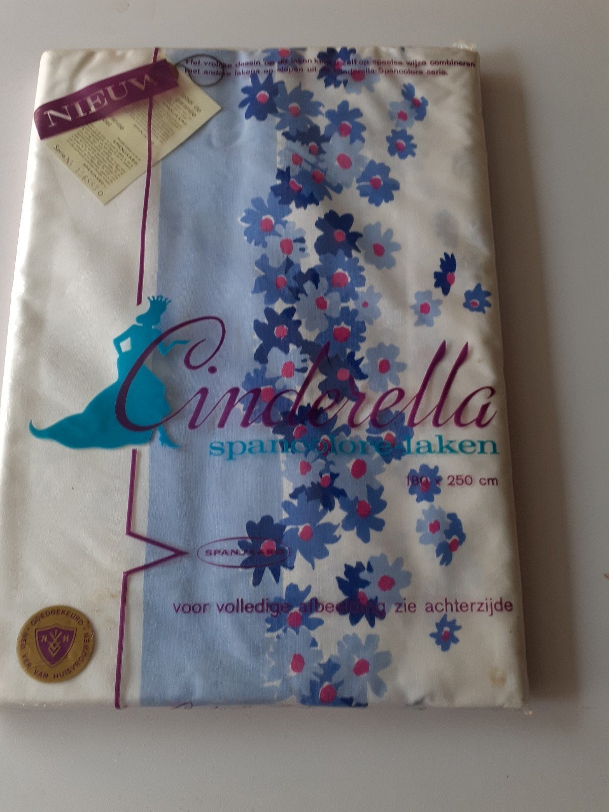Cinderella Spandoeklaken- Nieuw in verpakking, Eenpersoons, Meerkleurig, Hoeslaken of Sloop, Katoen