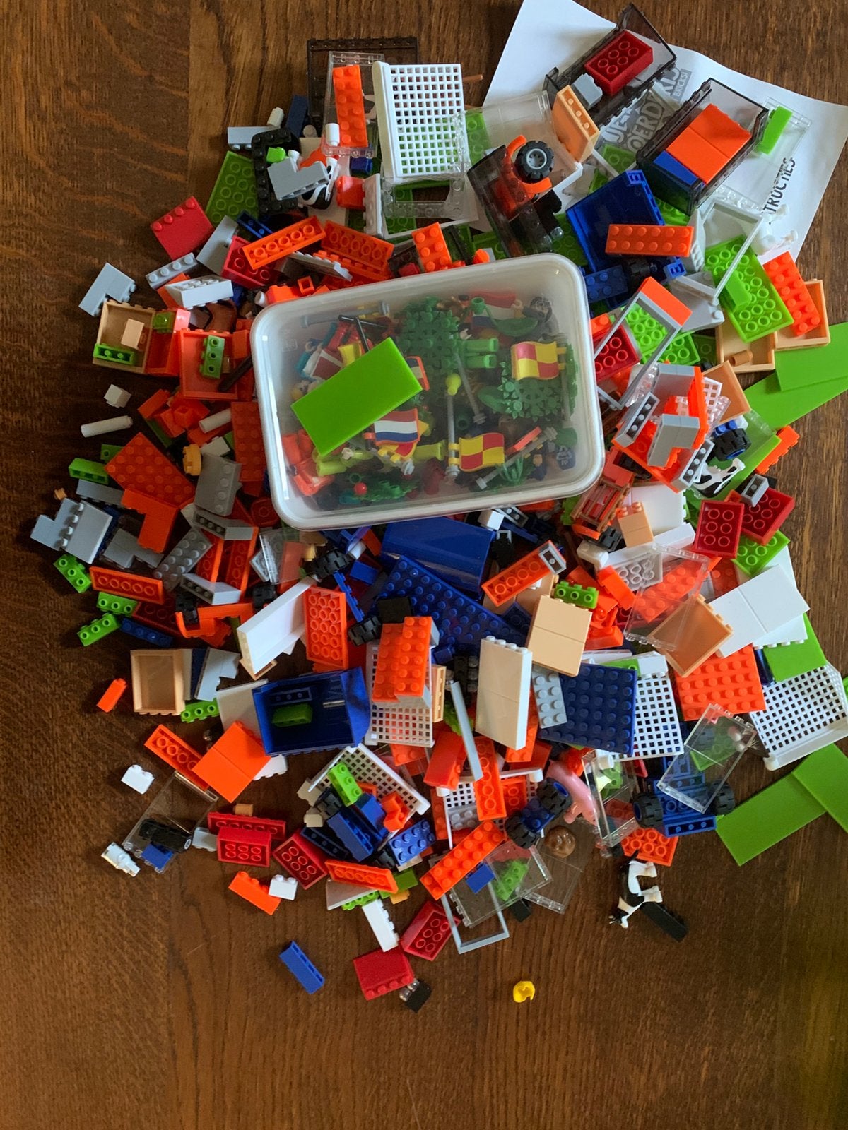 Bouwstenen (‘lego’ van de Plus), Kinderen en Baby's, Speelgoed | Bouwstenen, Ophalen, Zo goed als nieuw