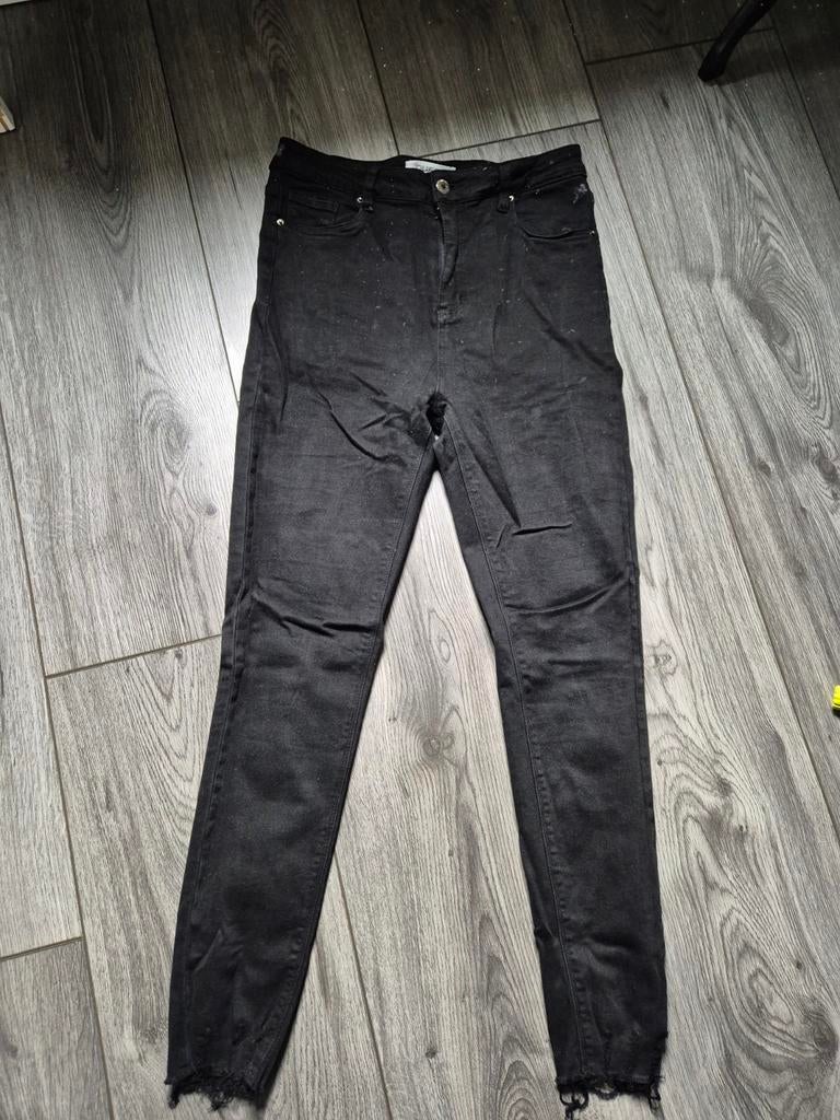 Queen hearts jeans maat L, Zwart, Ophalen of Verzenden, Zo goed als nieuw, W28 - W29 (confectie 36)