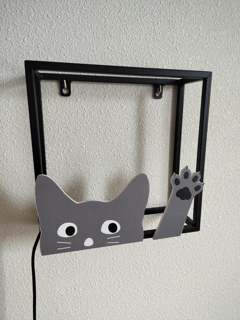 Leuke Kattenlamp - Wanddecoratie met Licht, Ophalen of Verzenden, Gebruikt, Modern, Speels, Dieren