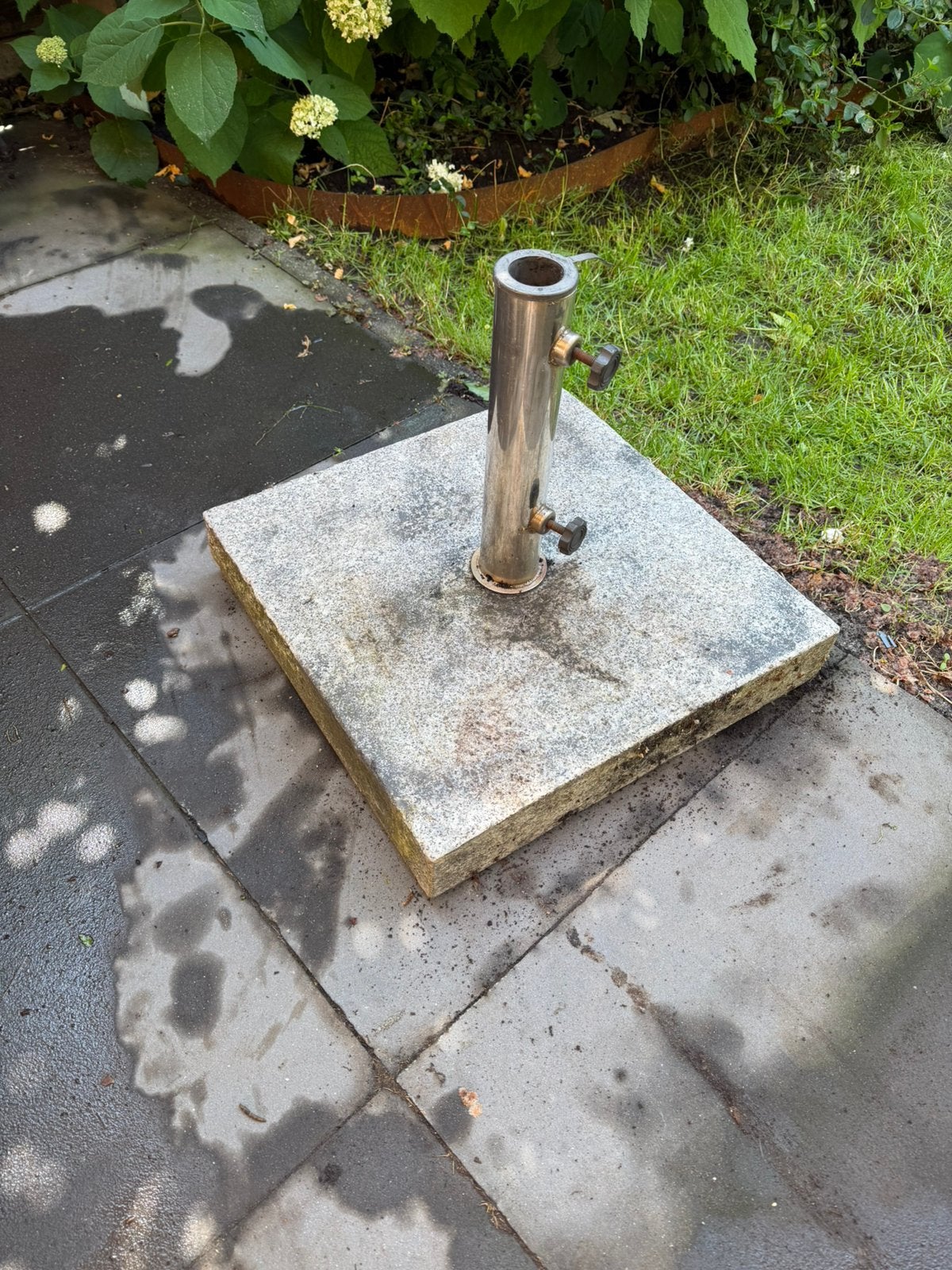Parasol voet beton, Tuin en Terras, Parasols, Ophalen, Zo goed als nieuw, Minder dan 1 meter, Parasolvoet