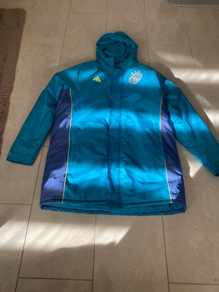 Ajax Adidas Winterjas Maat XL- Zo goed als nieuw, Ophalen of Verzenden, Zo goed als nieuw, Maat 56/58 (XL), Blauw