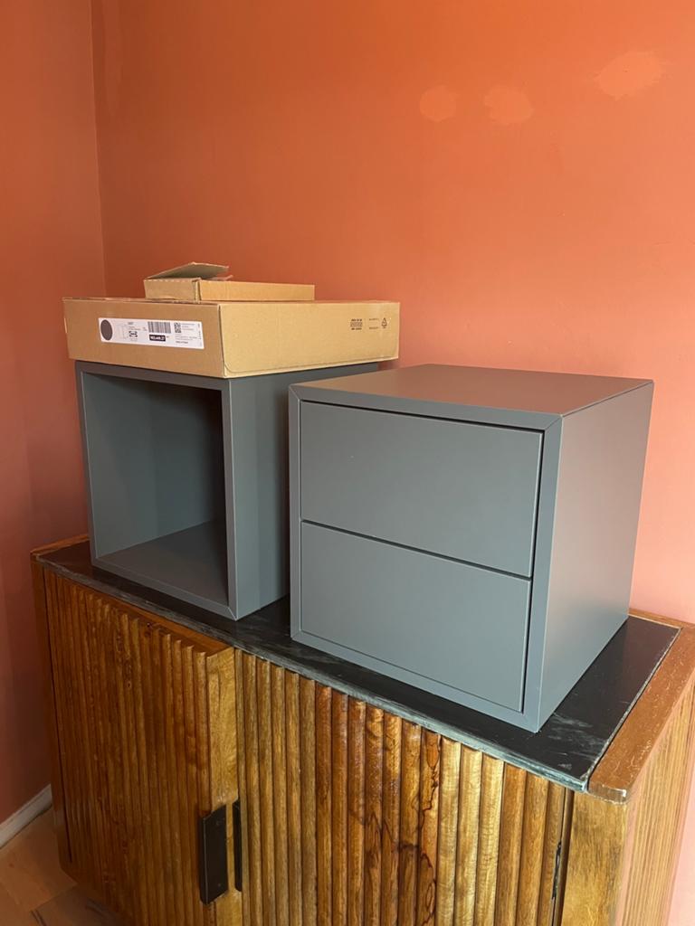 Ikea eket set 3 wandkastjes 35x35x35, Ophalen of Verzenden, Zo goed als nieuw, Minder dan 150 cm, Minder dan 100 cm