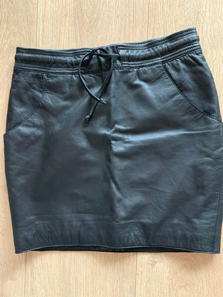Goosecraft Zwart Leren Mini Rok - Maat S, Zwart, Ophalen of Verzenden, Zo goed als nieuw, Nvt