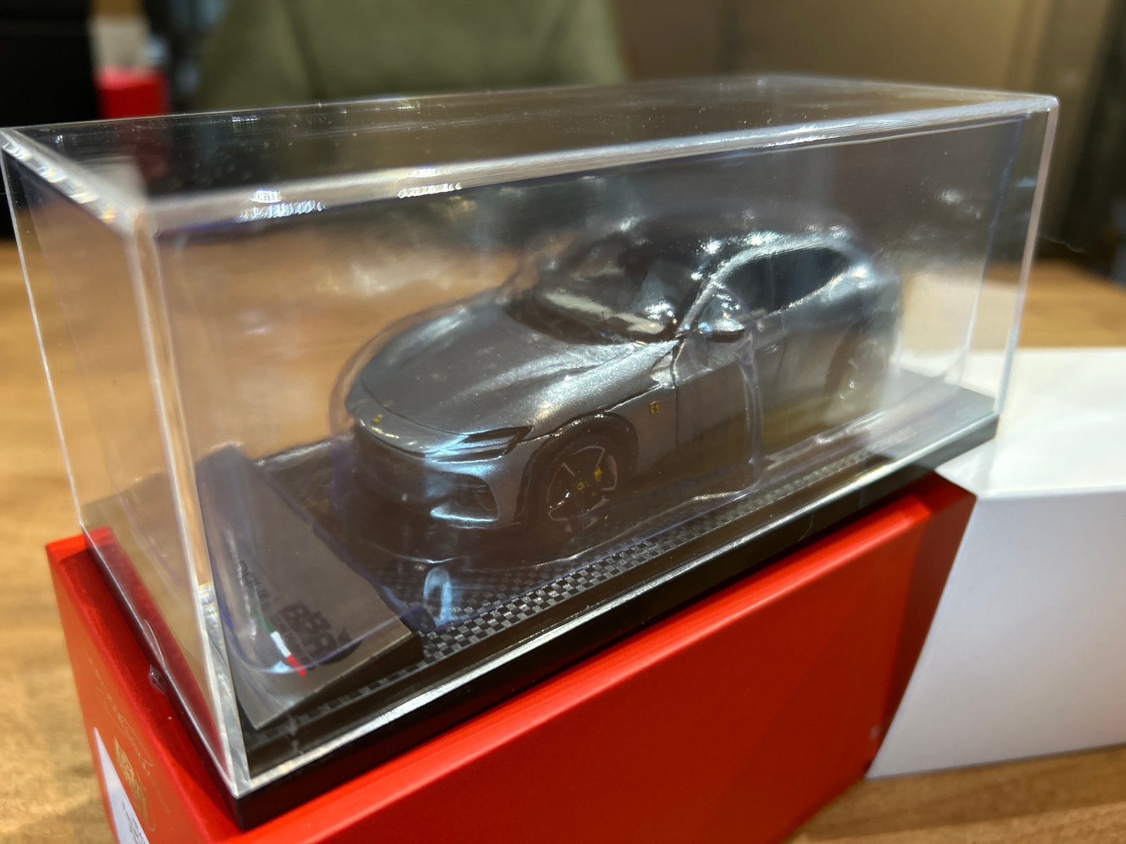 BBR Ferrari Purosangue 1:43 Grigio Titanio met open delen, Hobby en Vrije tijd, Ophalen of Verzenden, Nieuw, Auto, Overige merken