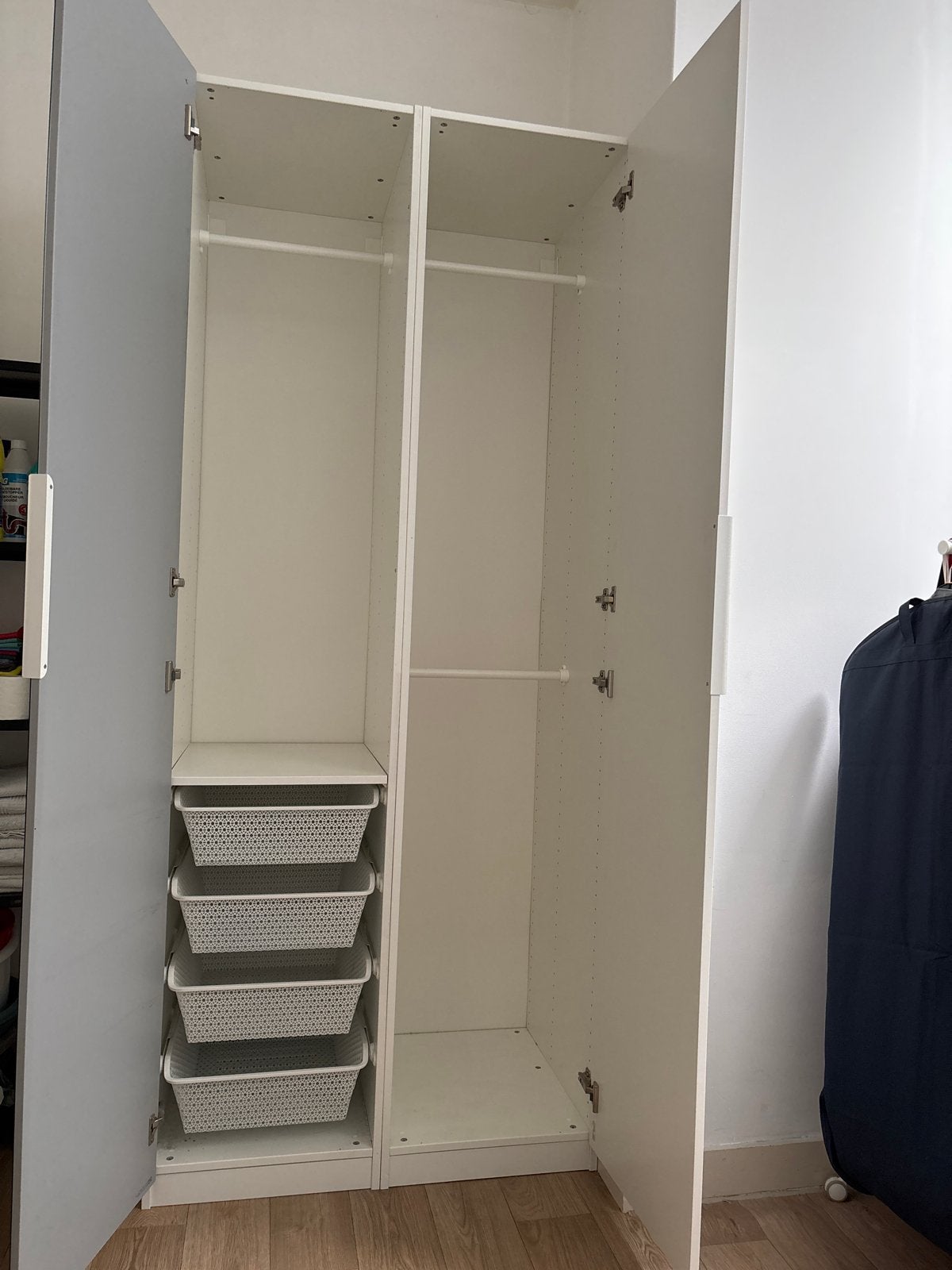 IKEA PAX kast met spiegeldeur, H236 B100 (2x50cm), Ophalen, Overige materialen, Gebruikt, 200 cm of meer