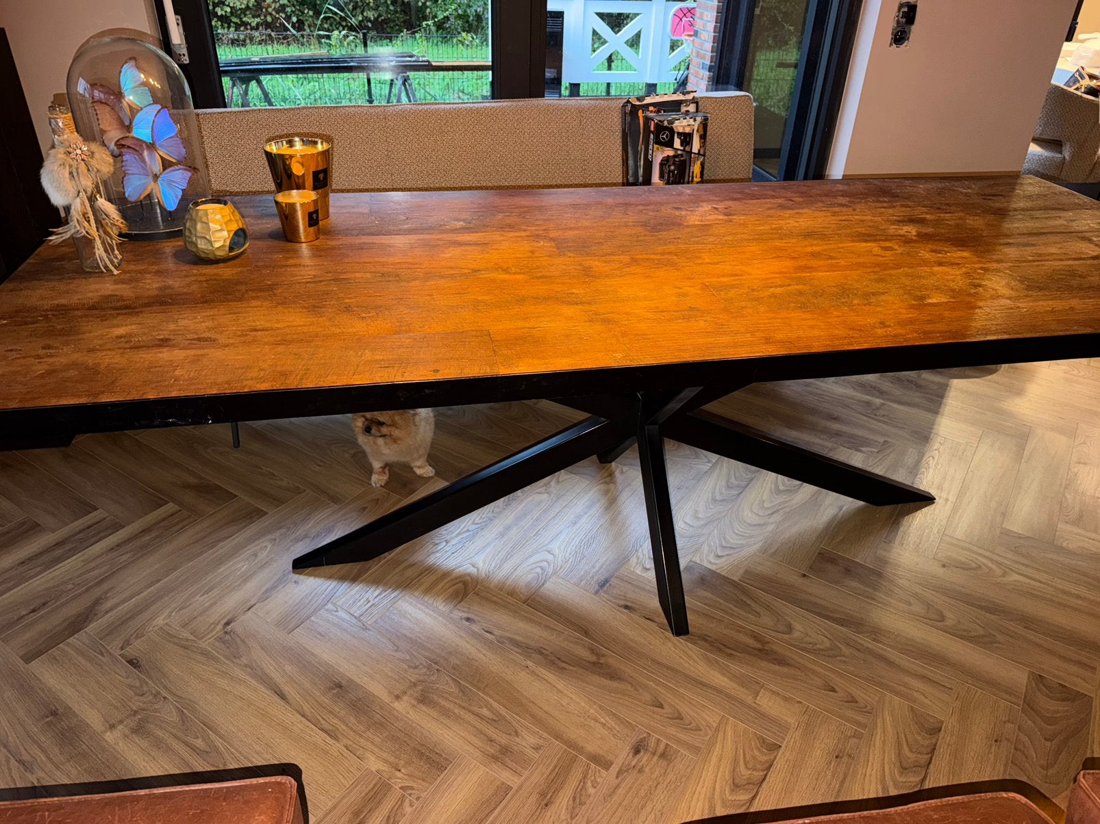 Gave dining table 260 spider legs, Ophalen, 200 cm of meer, 50 tot 100 cm, Zo goed als nieuw