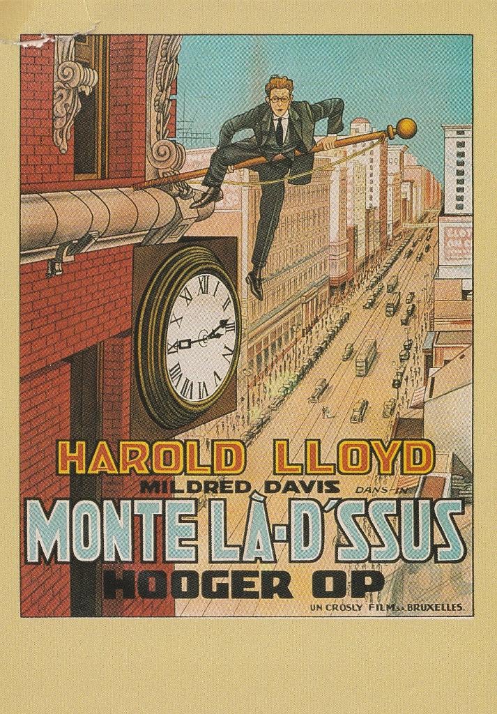 Kaart "Safety Last" Harold Lloyd - beschadigd, Verzenden, 1980 tot heden, Ongelopen, Sterren en Beroemdheden