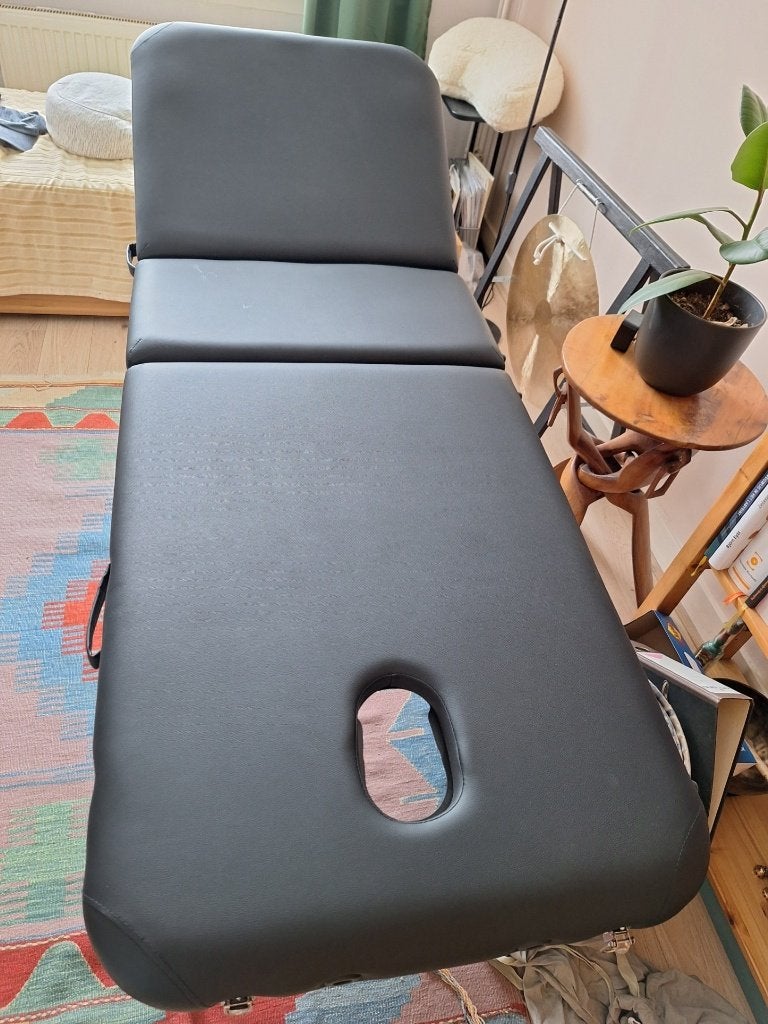Inklapbare massagetafel , 3 secties en volledig inkklapbaar, Ophalen, Zwart, Overige stijlen, Kunststof