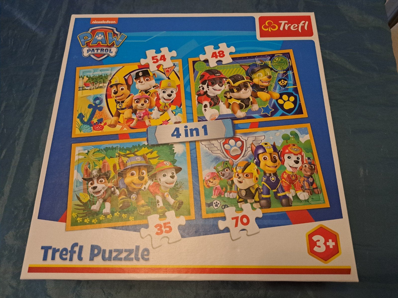 Paw Patrol puzzel 4in1, Ophalen of Verzenden, Minder dan 500 stukjes, Zo goed als nieuw, Legpuzzel