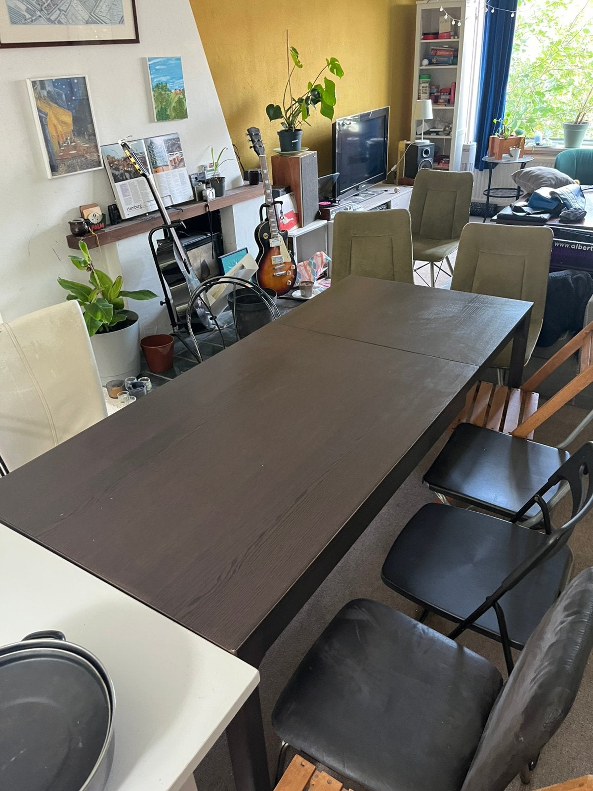Ekedalen uitschuifbaren tafel (ikea), Ophalen, 50 tot 100 cm, Zo goed als nieuw, Vijf personen of meer