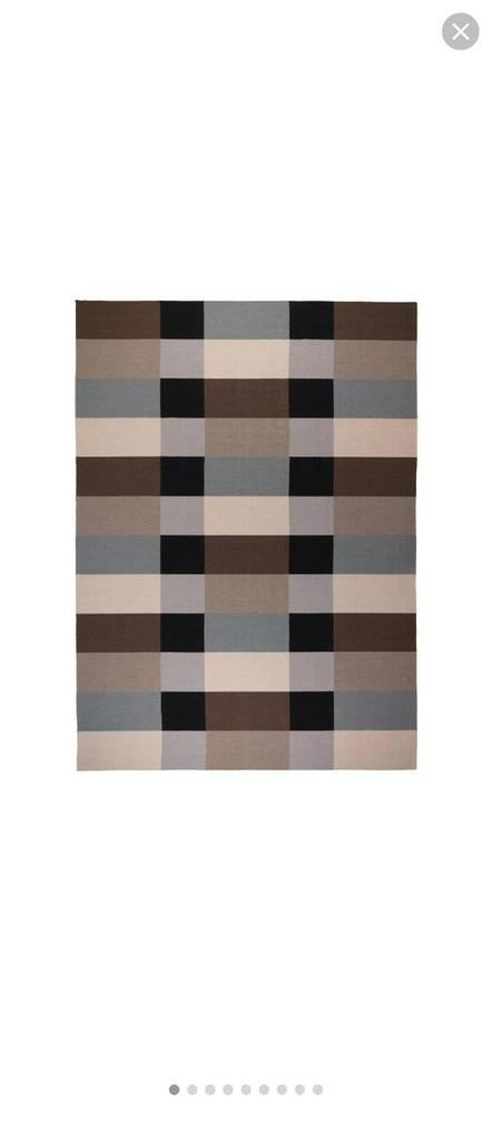 Ikea Stockholm Rug, Handmade, Chequered Brown, 250x350, Ophalen, Gebruikt, 200 cm of meer, Grijs