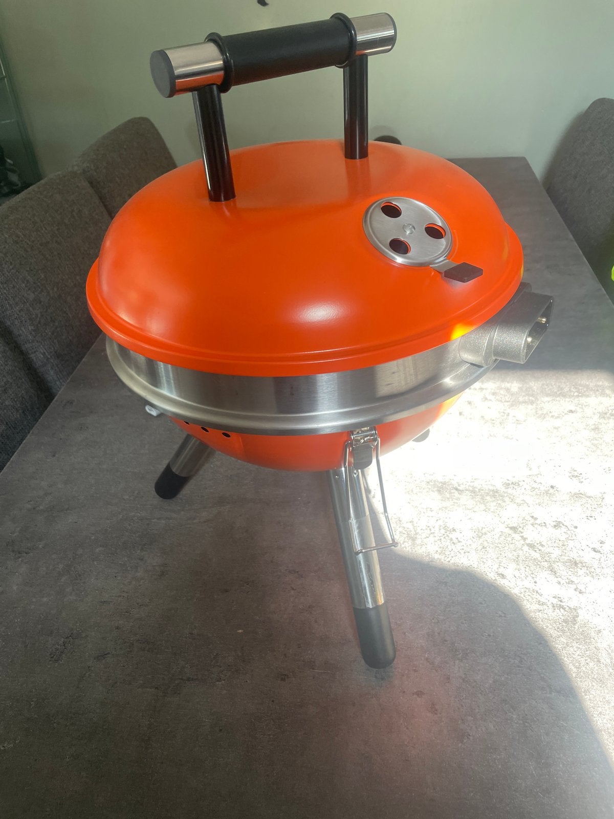 Fritel A503 Houtskool & Elektrische BBQ 2-in-1 Oranje, Ophalen, Nieuw
