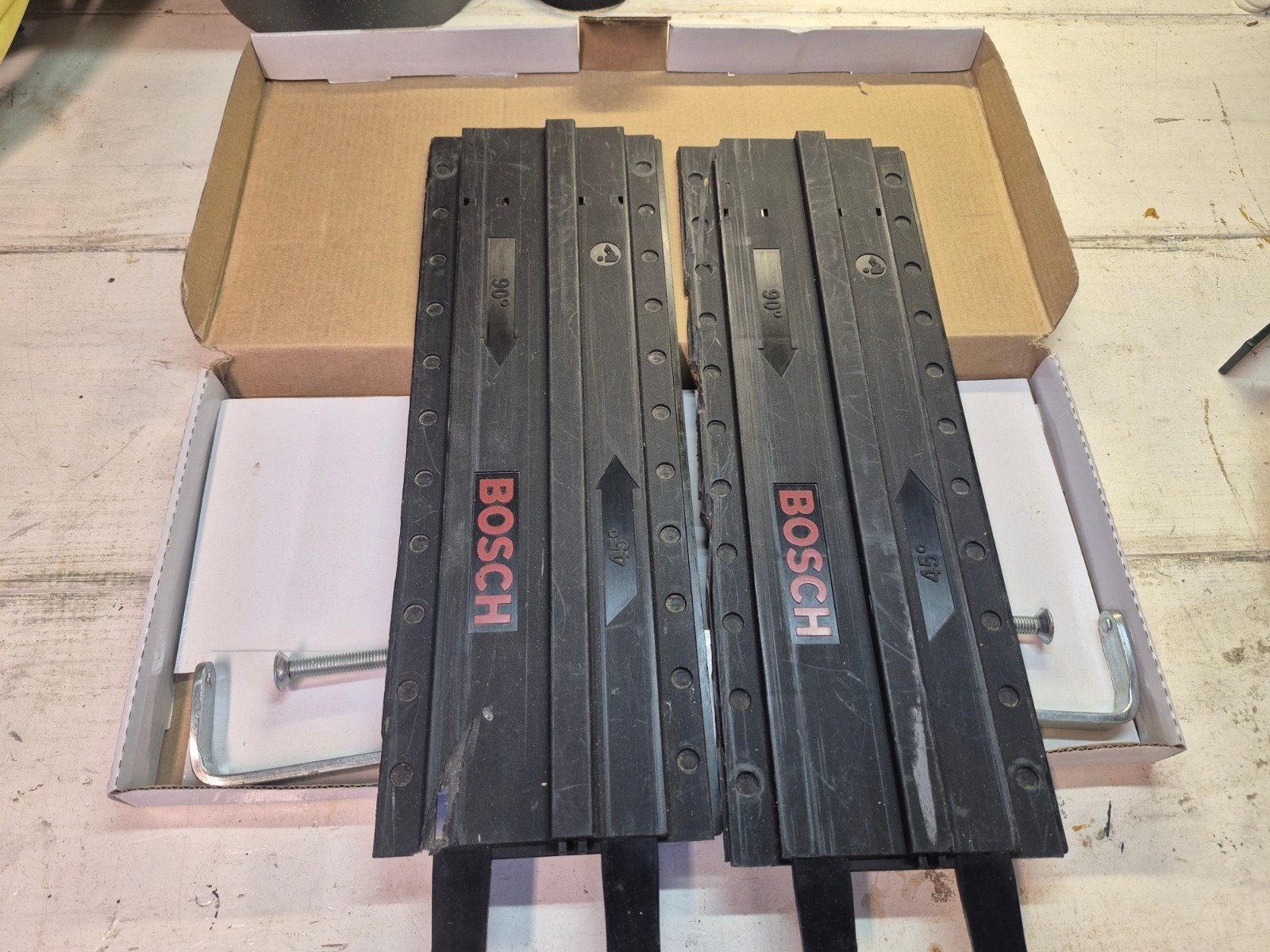 Bosch geleiderail voor PKS 55/55A/66A/66AF, Ophalen of Verzenden, Gebruikt, Overige typen, Bosch