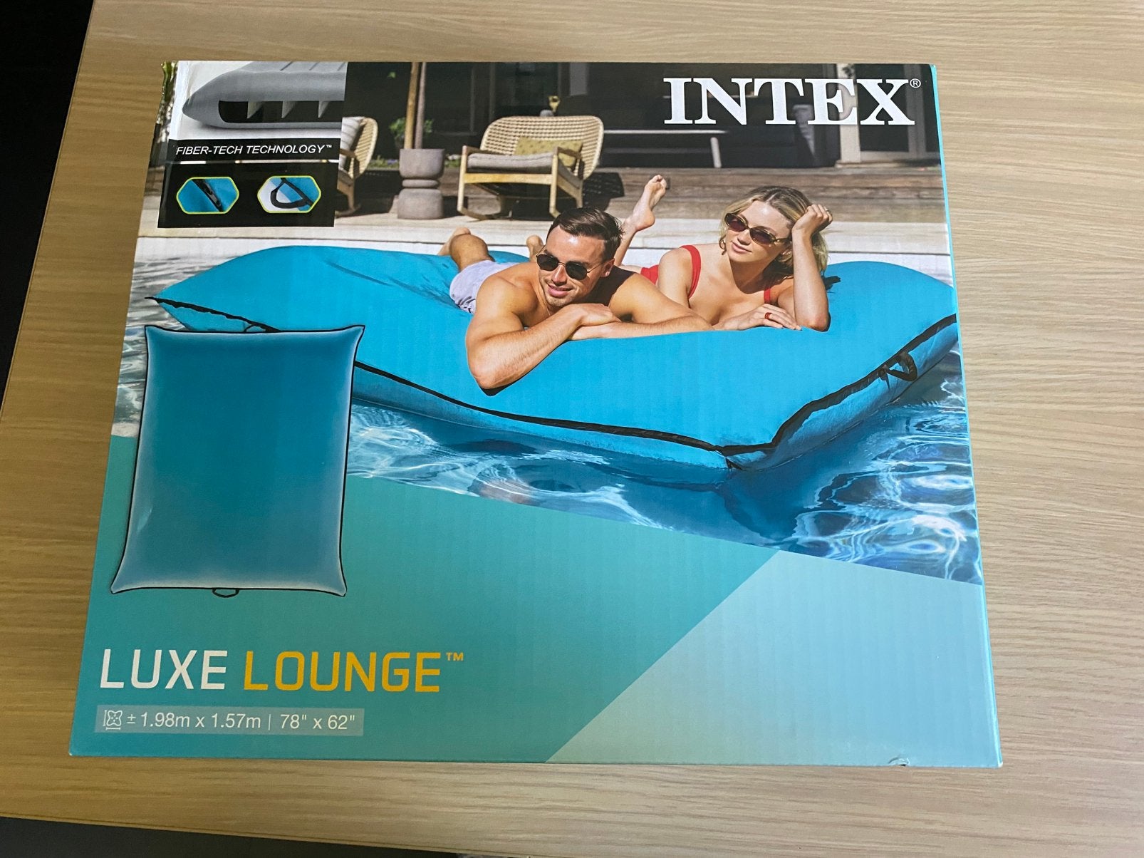 Intex Loungebed 198 x 157  NIEUW in verpakking “vaste prijs”, Ophalen of Verzenden, Nieuw