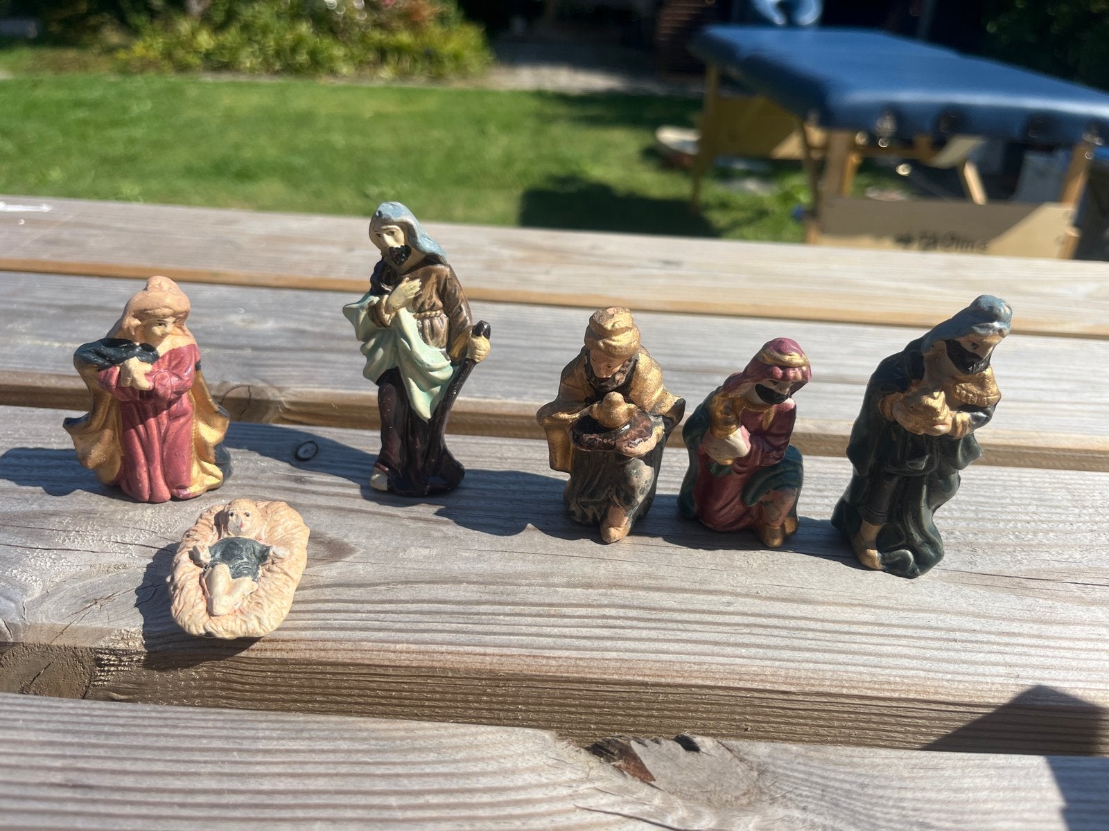 Kerststal beeldjes - Jozef, Maria, Jezus en Wijzen, Ophalen, Gebruikt, Beeld(je), Christendom | Katholiek