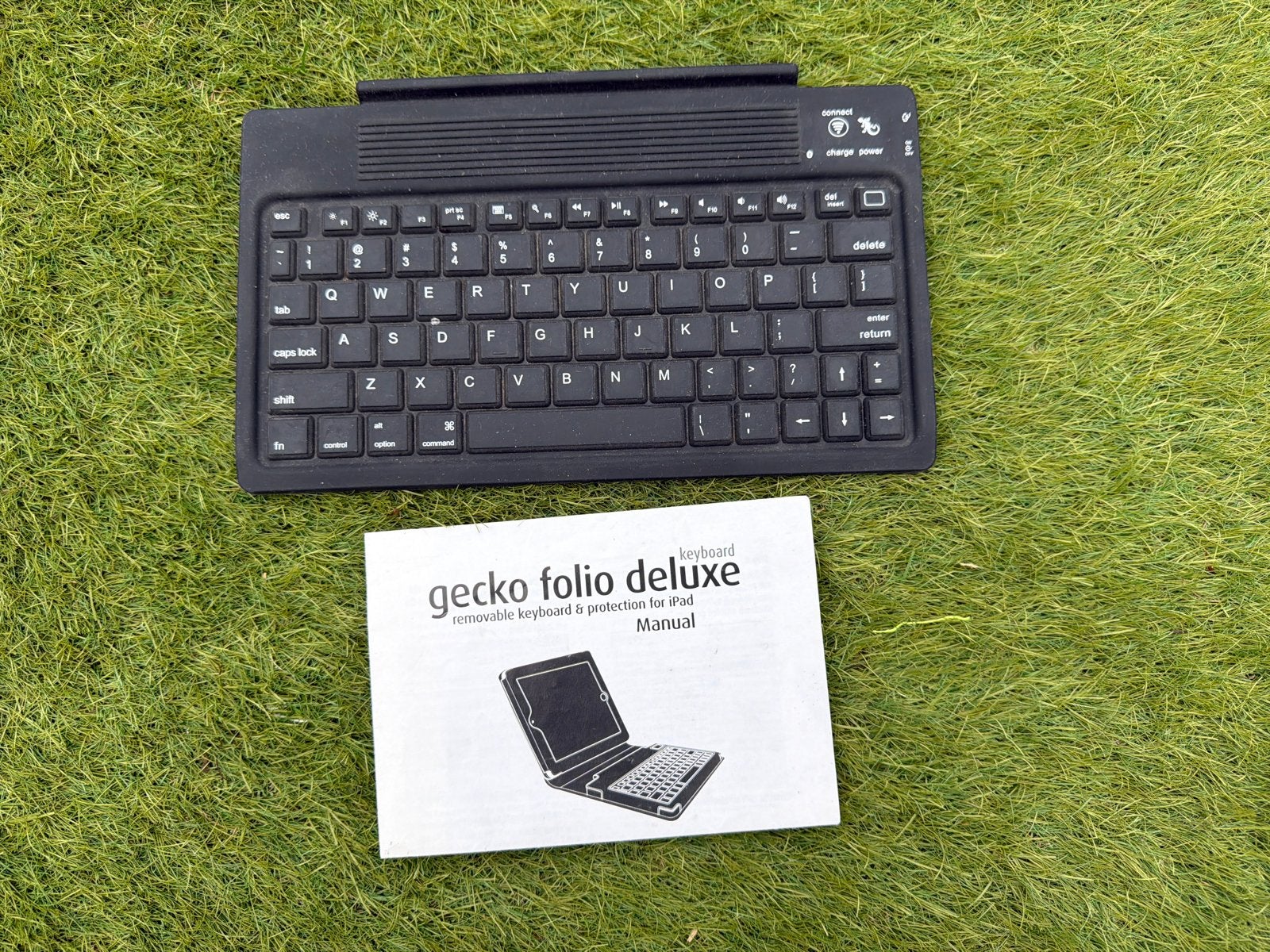 Gecko Folio Deluxe toetsenbord voor iPad (QWERTY), Ophalen, Qwerty, Gebruikt, Draadloos
