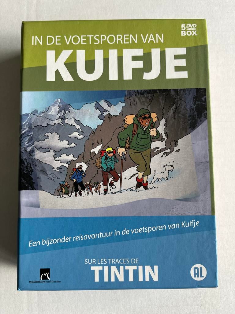 In de voetsporen van Kuifje 5 DVD Box, Gebruikt, Alle leeftijden, Boxset, Ophalen of Verzenden
